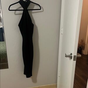 Amazon Black Backless Halter Dress